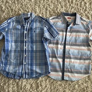 Bundle- Polo by Ralph Lauren Blue Plaid boy’s shirt and wrangler boy’s shirt